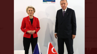 Cumhurbaşkanı Erdoğan, AB Komisyonu Başkanı Ursula von der Leyen'i kabul etti