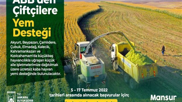 ABB’den hayvan yetiştiricilerine ücretsiz yem desteği